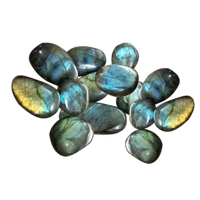 

Pcs Natural Crystal Moonstone Raw Gemstone Ornament Polished Quartz Labradorite Handicraft Fish Tank Decor Stone Healing Stone