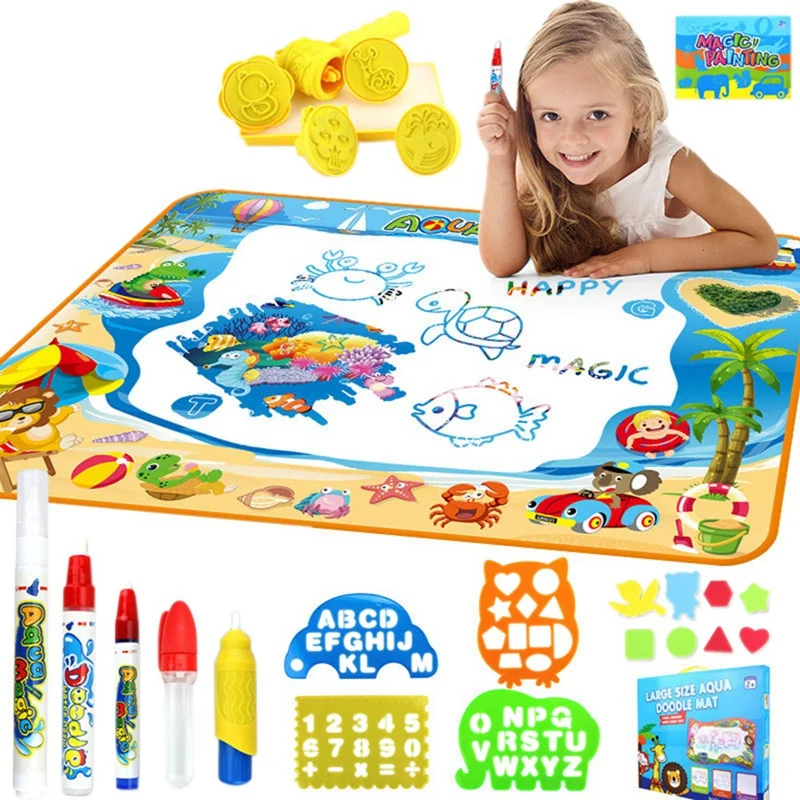 

100 X 70Cm Water Canvas Children's Magic Color Writing Graffiti Blanket
