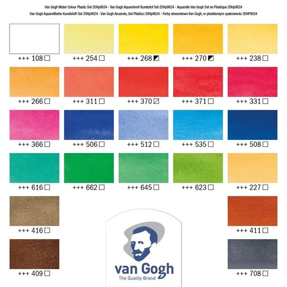 Najtaniej Van Gogh Solid Watercolor Plastic Case Set 18+2/24 Colors Half Pans Professional Watercolor Paint Set Art Supplies Najtaniej Van Gogh Solid Watercolor Plastic Case Set 18+2/24 Colors Half Pans Professional Watercolor Paint Set Art Supplies