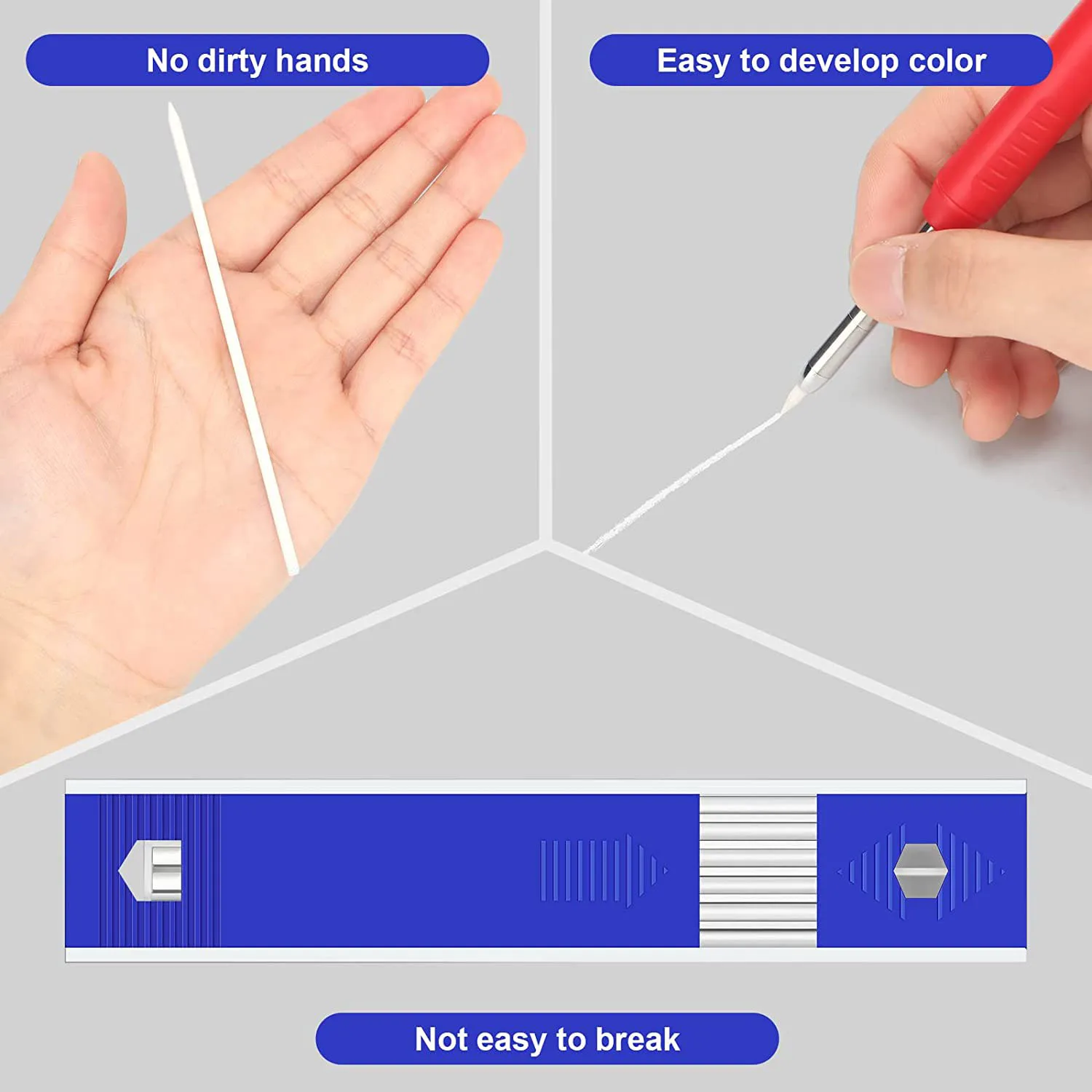 24-компонентные стержни для карандашей плотников 2 8 мм белые твердые сменные