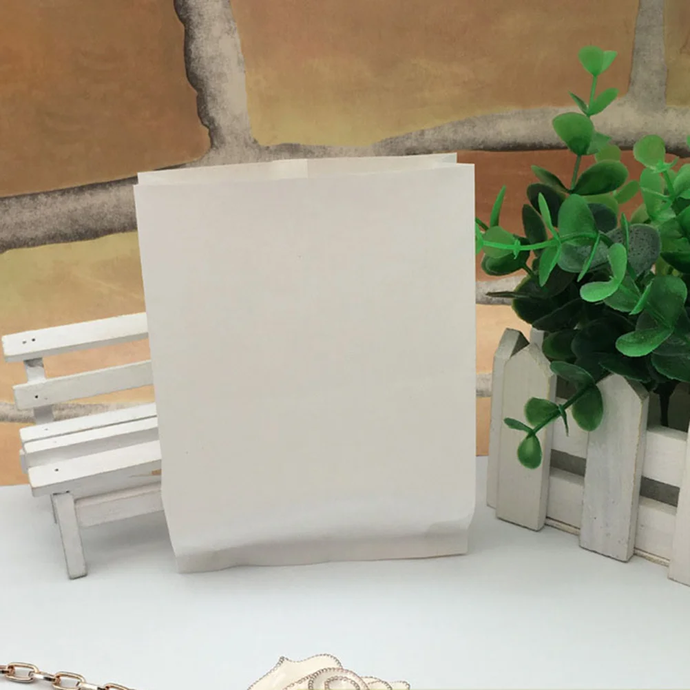 100 шт./компл. белый устойчивый пакет из крафт-бумаги жареная курица картофель фри