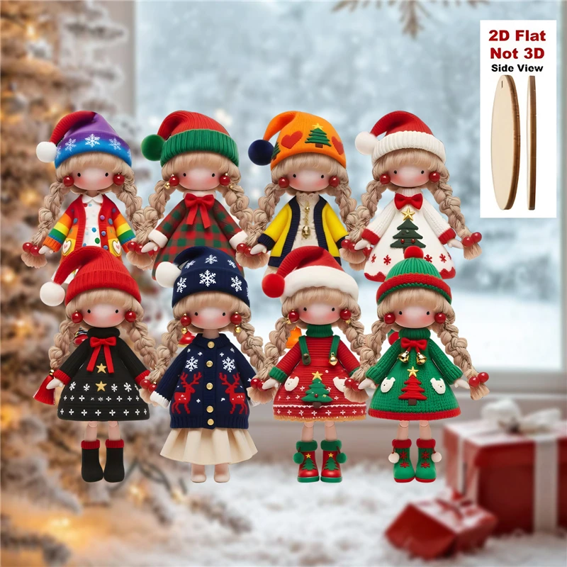 

Деревянные новогодние украшения Санта-Клауса