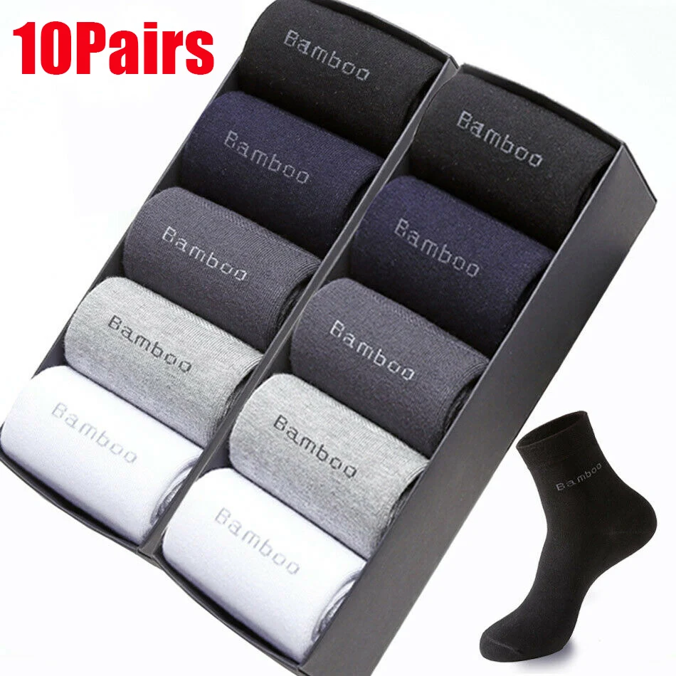 10pairs Bamboo Fiber Men Socks Summer Spring Sports Socks Sweat absorption deodorant Thin Stripe Breathable Silk Long Sock