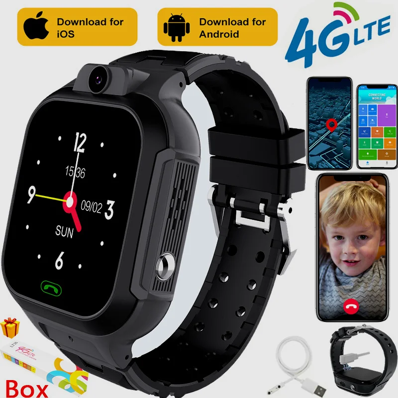 

2023 With 4G Sim Card Smartwatch For Child Watch WIFI GPS Tracker Watches Voice Chat Video Call Monitor Boys Girls Kids Wearable