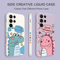 cute dinosaur phone case for samsung galaxy s22 s21 s20 ultra plus fe s10 s9 s10e note 20 ultra 10 9 plus cover
