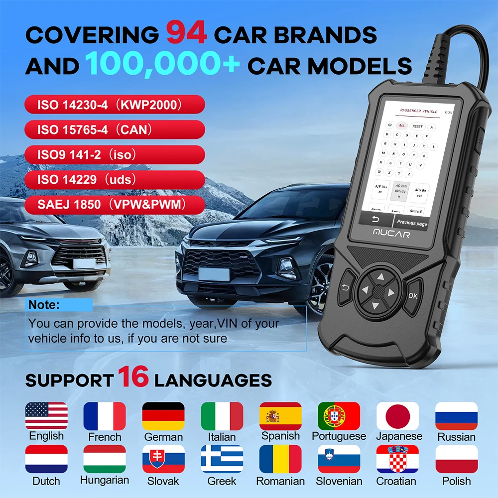MUCAR CDE900 MUCAR CDL20 Lifetime Free Obd2 Car Auto Diagnostic Tools OBD2 Scanner Automotivo Code Reader Check Engine PK ELM327