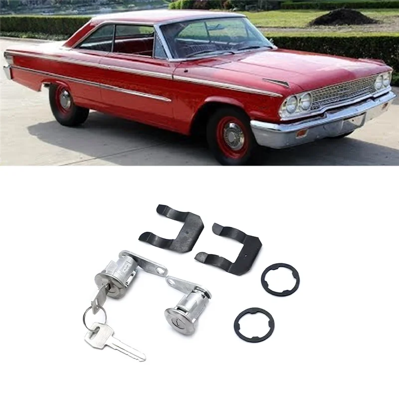 Цилиндр дверного замка DL1550 с ключами для Ford Mercury LTD Mustang Pinto Torino Econoline F100 F150 F250 F350