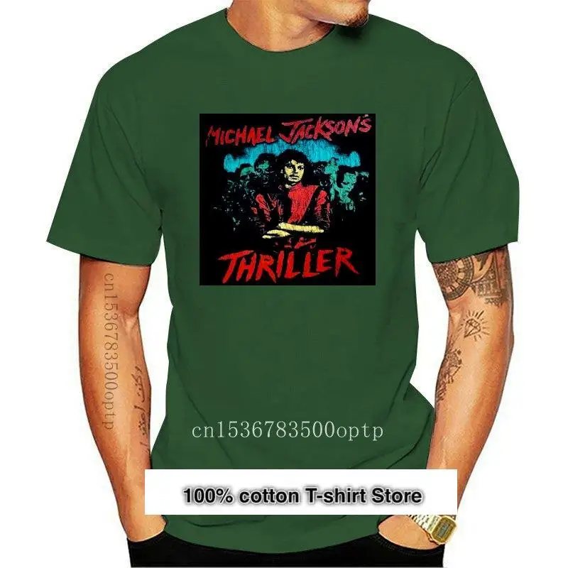 

Camiseta VINTAGE de Thriller de Michael Jackson, ropa con reestampado de S-3XL de tamaño, cuello redondo