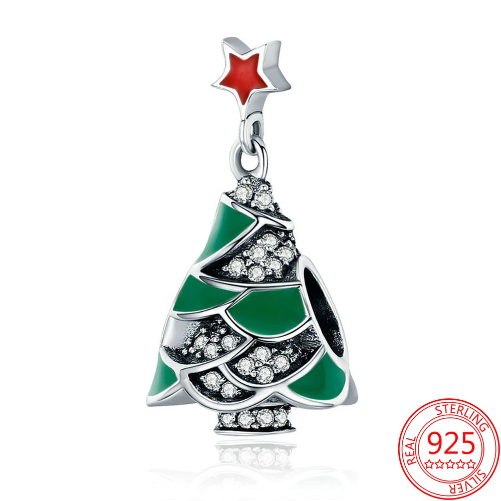 Рождественский подарок из настоящего серебра 100% пробы носки с красным яблоком и