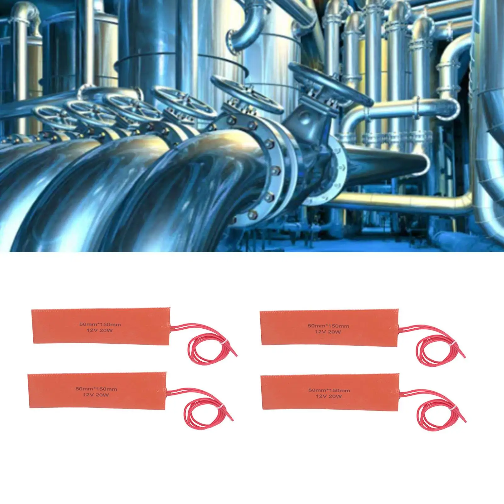 4 шт. гибкая силиконовая грелка 20 Вт 12 В резиновый коврик нагревательное одеяло