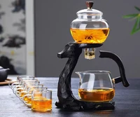 fully automatic glass kung fu tea set lazy tea set magnetic suction fawn heat resistant teapot set