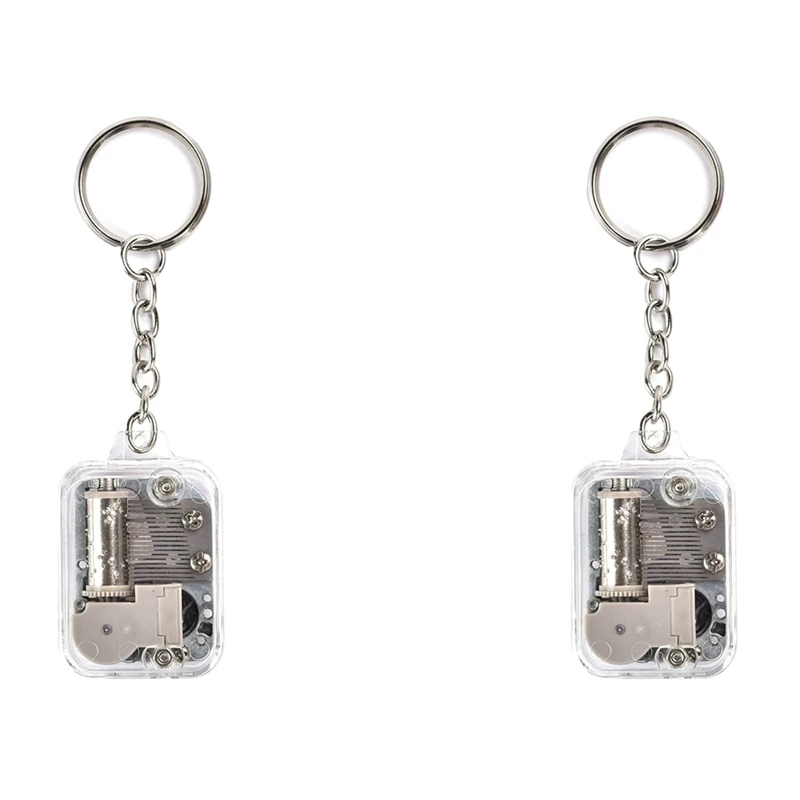 

2X Silver Music Box DIY Play Set 18Tones Mechanical Metal Music Boxes For Child XMAS Gifts Clockwork With Screws