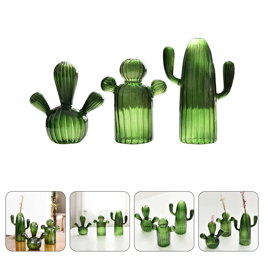 

3Pcs Glass Planter Flower Pot Small Terrarium Flower Vase Decorative Decorative Vase Small Flower Vase For Centerpiece