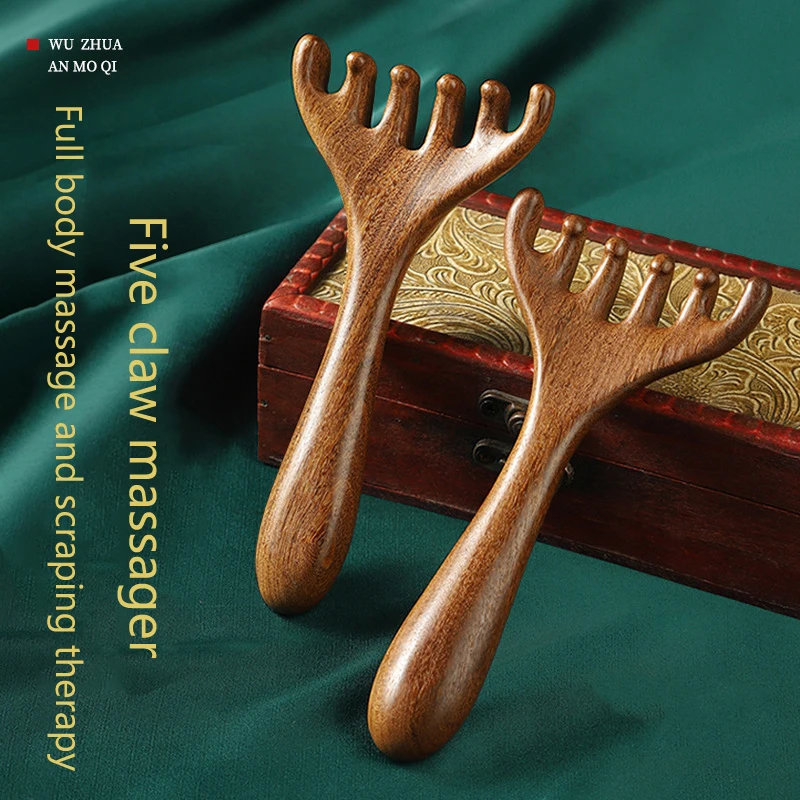 Массажер для кожи головы Gua Sha ручной массажер из натурального сандалового дерева