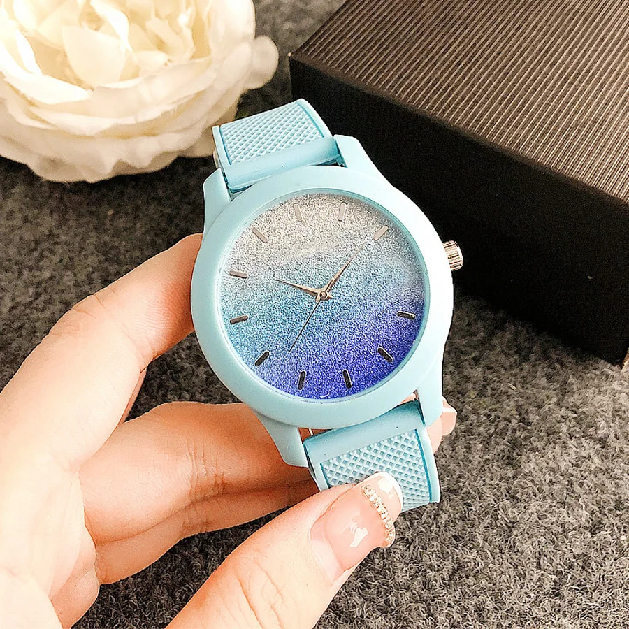 Brand Wrist Watches Fashion Men Women Ladies Girl Couples Crocodile Style Quartz Casual Silicone Band Clock LA15