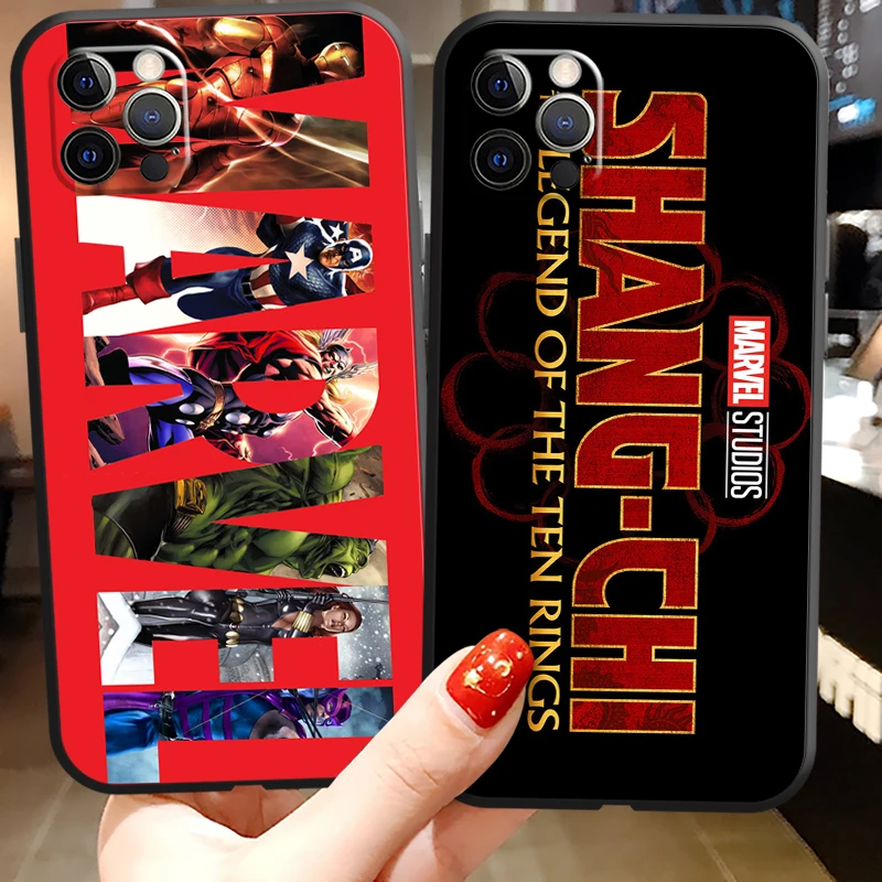 

Marvel Avengers Phone Cases For iPhone 11 12 Pro MAX 6S 7 8 Plus XS MAX 12 13 Mini X XR SE 2020 Soft TPU Back Cover Carcasa