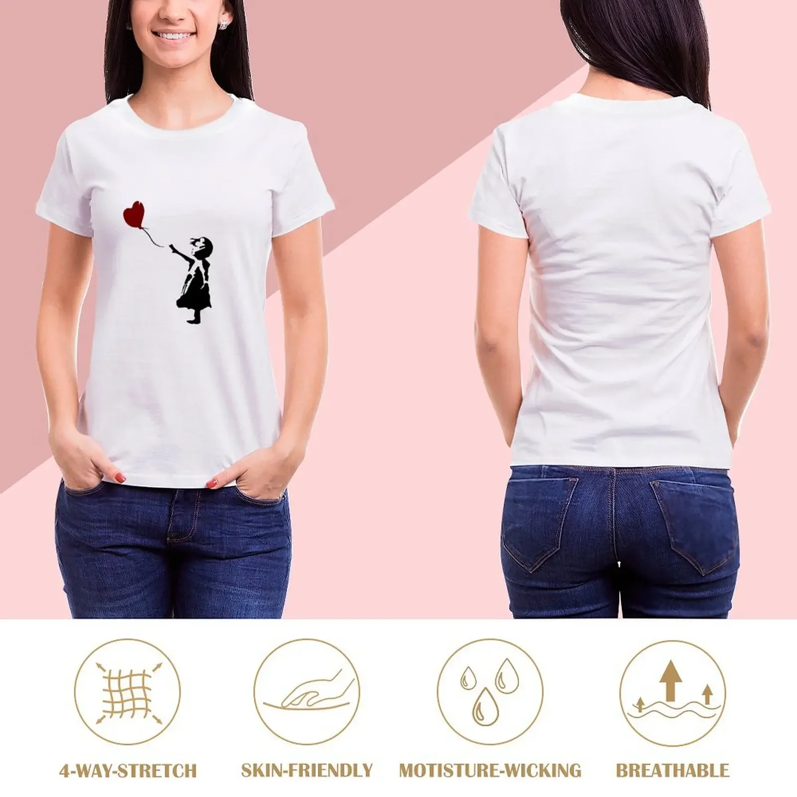 Футболка Bansky Fan Art с воздушным шаром кавайная одежда рубашка животным принтом для