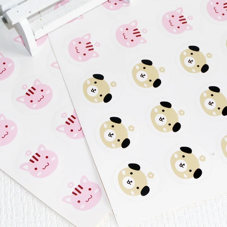 

90Pcs Bear Animal design sealing label Students' DIY decoration Seal sticker Stationery gift sticker handmade products