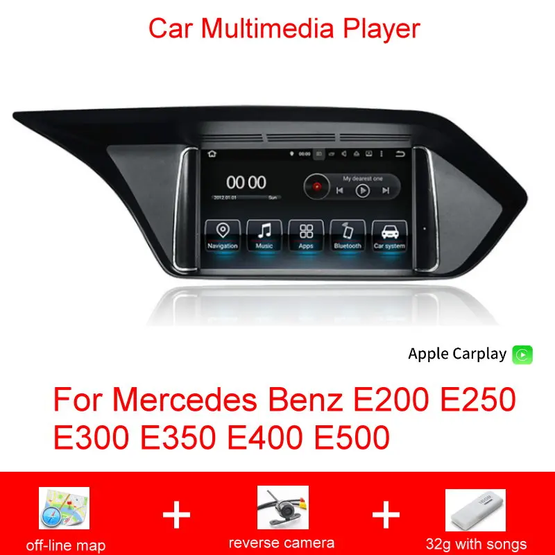 

Автомобильный мультимедийный плеер с GPS-навигацией для Mercedes Benz E200/E250/E300/E350/E400/E500 Carplay Android автомобильное радио стерео экран