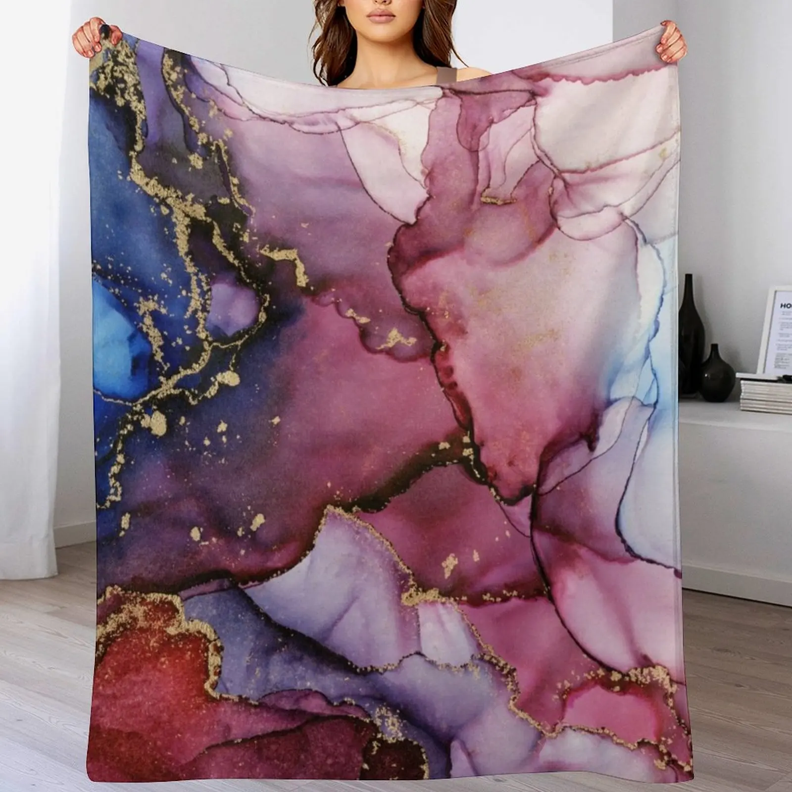 Синее одеяло Raspberry Tide винтажное мягкое большое зимнее постельное белье для