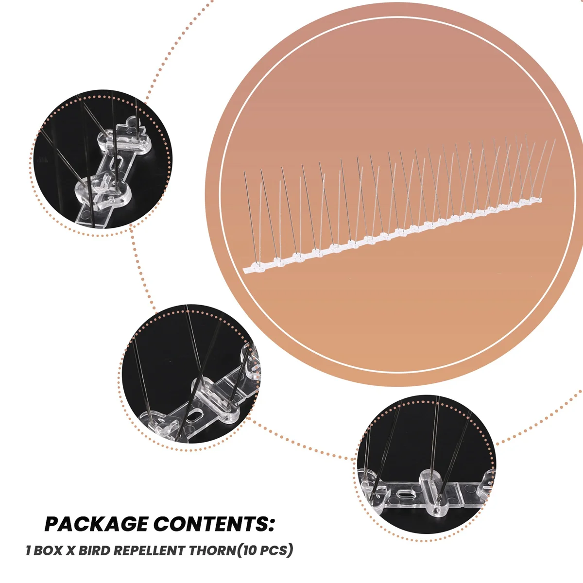 10 шт. сериалов/коробка для птиц нержавеющая сталь птица отпугивающая пуанта