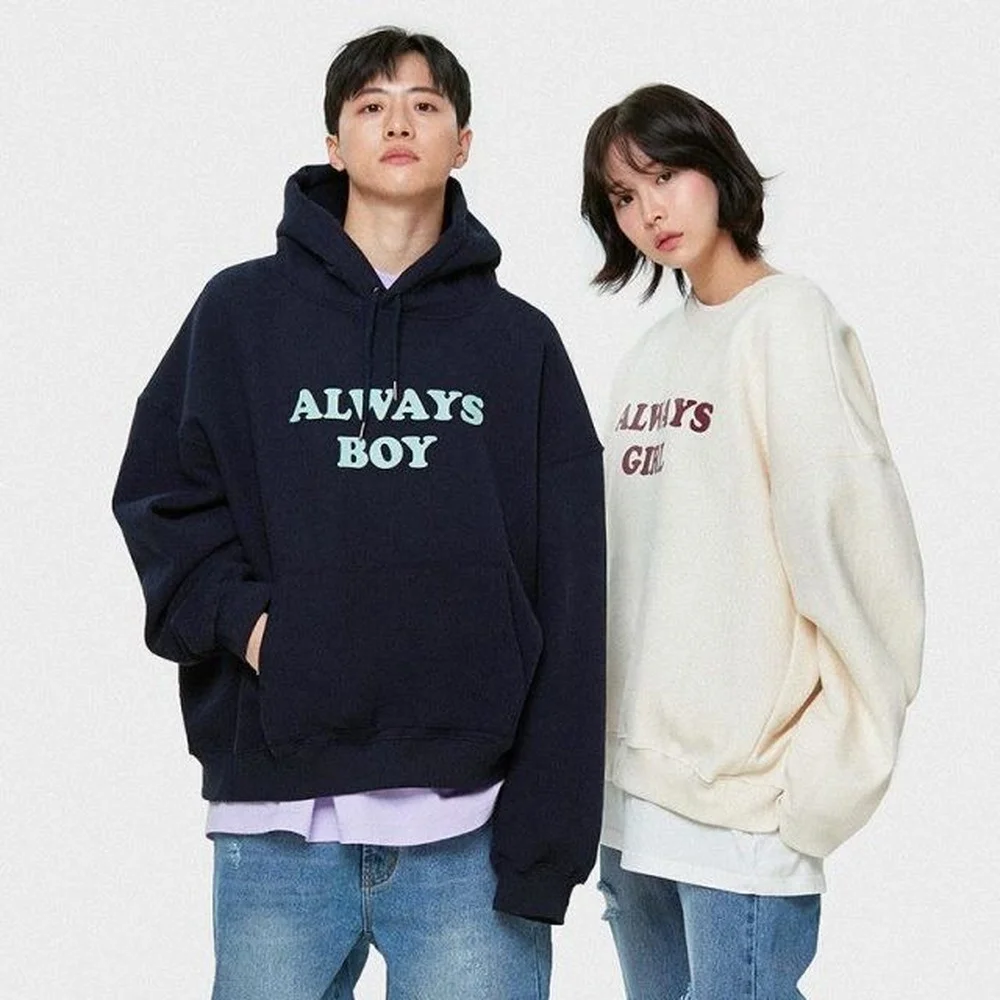 

Always Girl Letter Print Women Sweatshirt Oversized Sport Hoodie Ladies Autumn 2021 Streetwear Tops Woman Clothing Couple Outfit