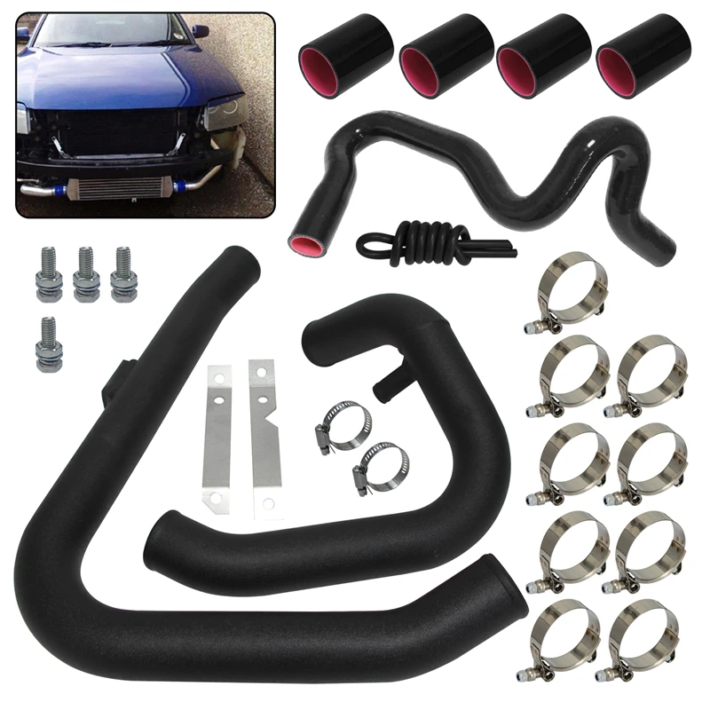 

Комплект труб для интеркулера из алюминия, подходит для Audi A4 Quattro B5 VW Passat GLS B5 1,8 T 1996-2001, черный