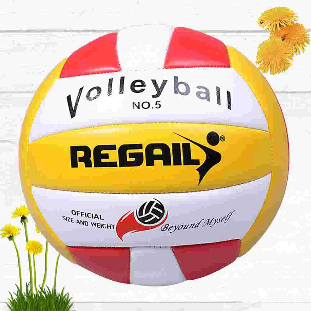 

1PC Standard Volleyball Ball PU Volleyball for Outdoor Training Games (Red)