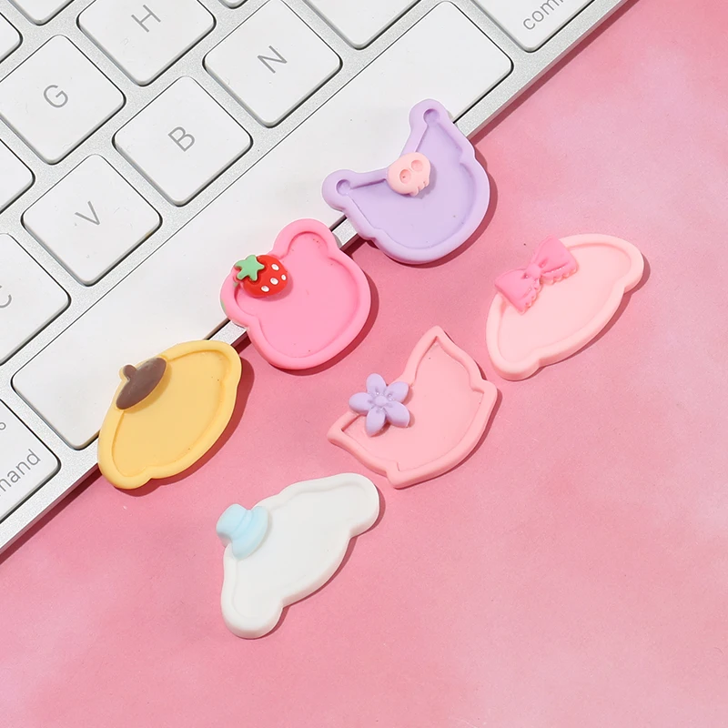

20 шт. Sanrioed My Melody Cinnamoroll Pom аниме Kawaii крем Клей Diy фотоподвеска брелок шпилька резиновые аксессуары