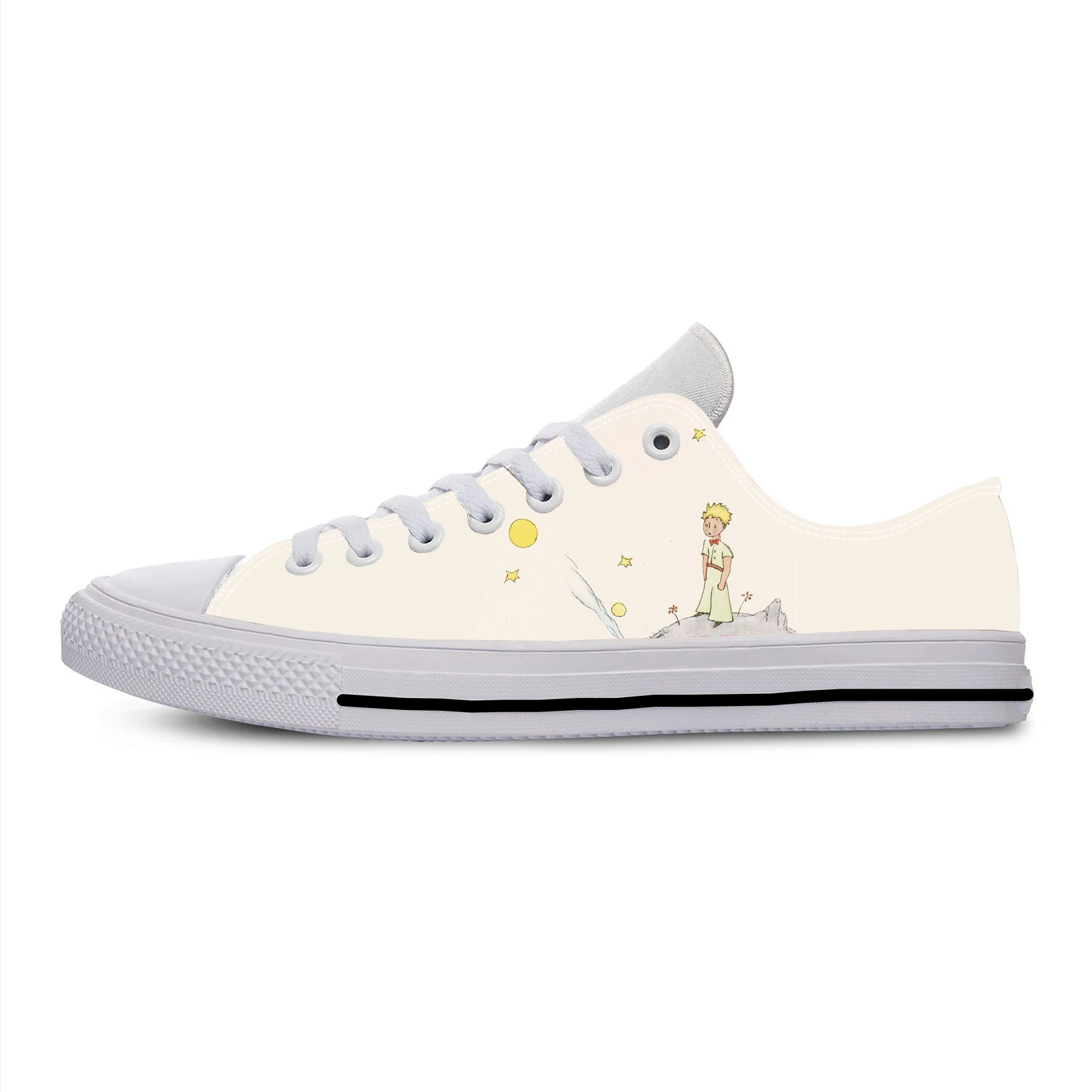 

Anime Cartoon Manga Comic Little Prince Cool Funny Casual Cloth Shoes Low Top Lightweight Breathable 3D Print Men Women Sneakers