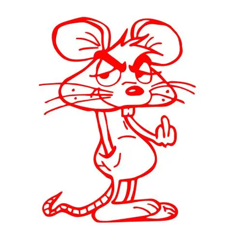 ПВХ Menarik Mobil Mouse Stiker dan Koper Decoration Интересный Warnaelea Disesuaikan 17 см * 13