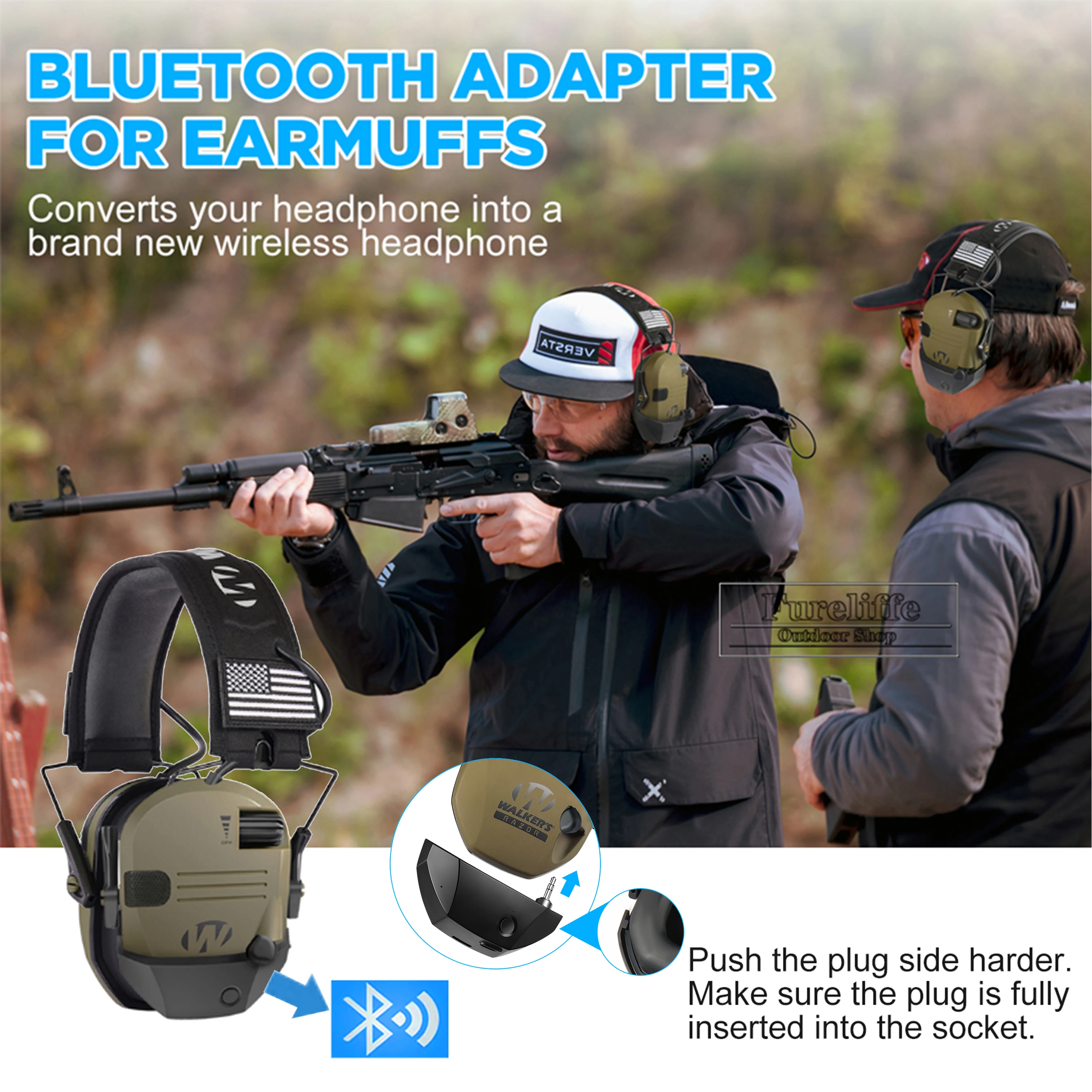 

New electronic shooting headset Electronic hearing protection earmuffs Noise cancelling active hunting headset