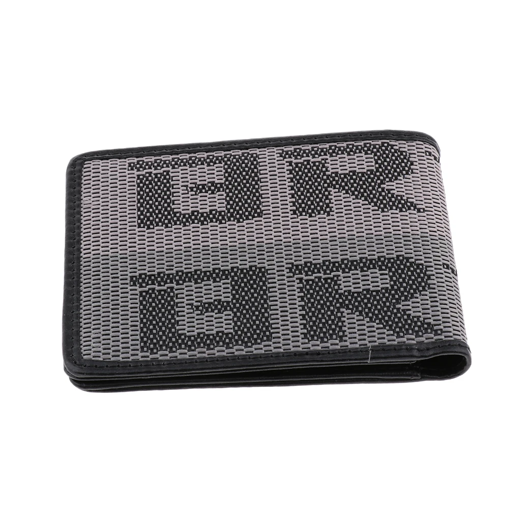 

BRIDE Seat Black/Grey Gradation Logo Dark Bordered Wallet Custom Leather