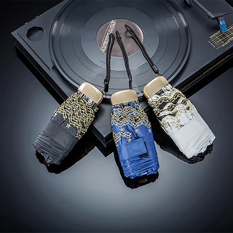 

Женский мини-зонт с вышивкой