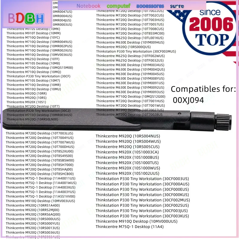 Фото Антенна PIFA для ThinkCentre M710Q, m910Q, m920, M720, M75Q-1, P330, P320, 0XJ094, 113 мм №1
