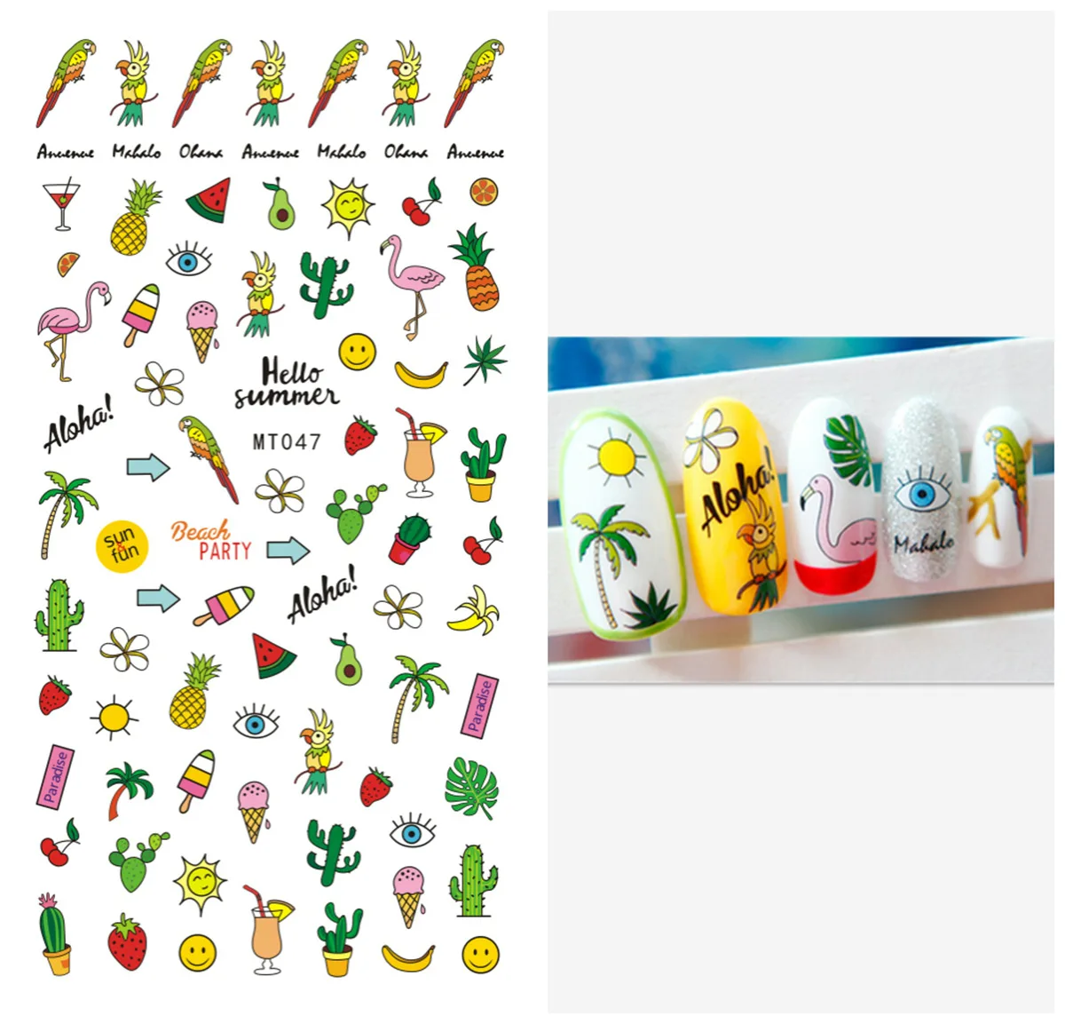 

1pcs Nail Stickers Summer Sliders for Nails Watermark Beach Coconut Balloon Christmas Animal DIY Nail Art Design Manicure