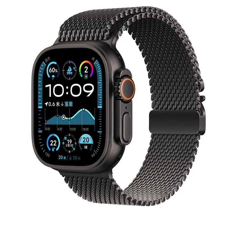 Ремешок Correas для часов Apple watch ultra 2 1 Титановый миланский ремешок-петля серии 10