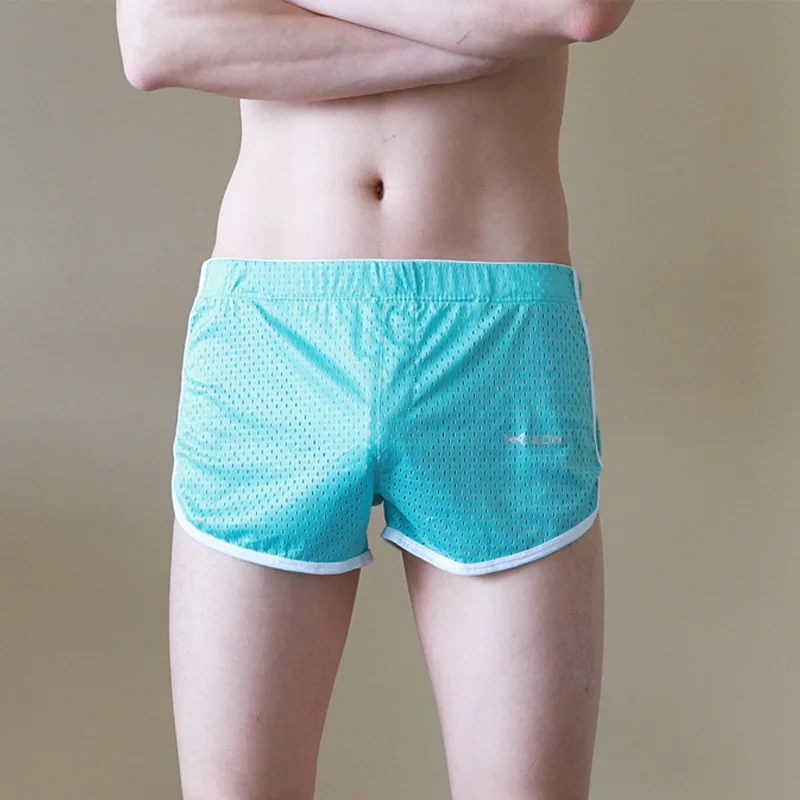 

Боксеры мужские сетчатые из вискозы, пикантное нижнее белье, трусы-шорты, дышащие шорты, одежда для сна