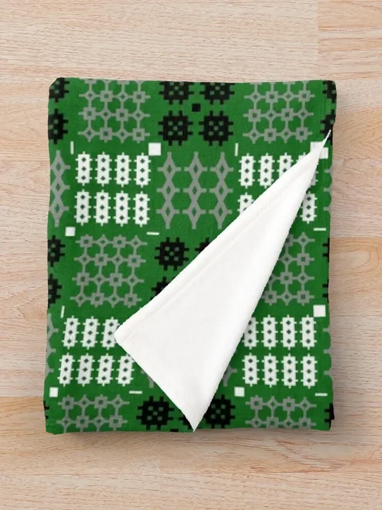 Валлийский гобелен с рисунком Carthen Cymraeg Cymreig (зеленый) плед одеяло туристический