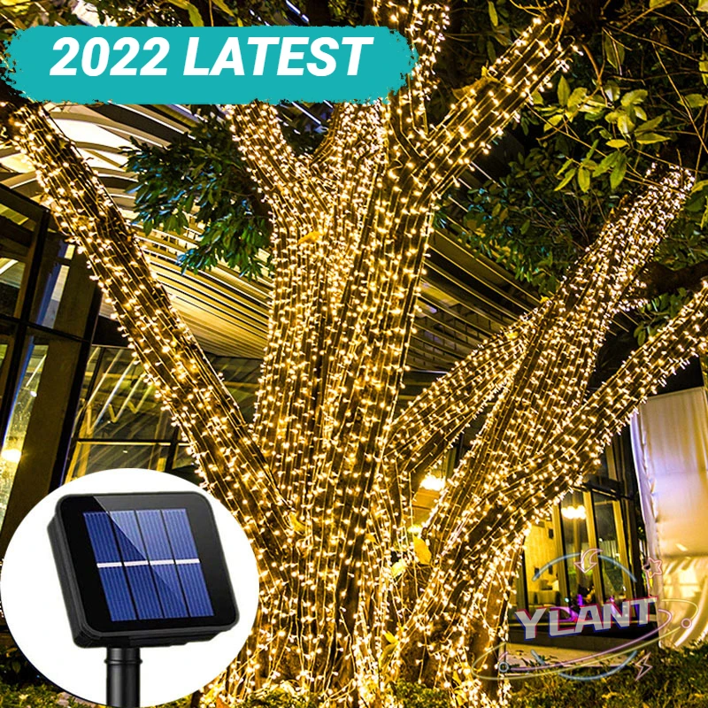 

Outdoor Solar Fairy String Lights 105Ft 310LED Twinkle Lights Waterproof for Xmas Patio Garden Yard Wedding Party Tree Decor2022