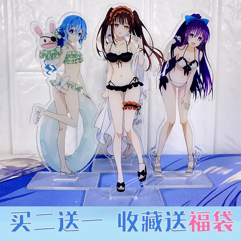

Anime DATE A LIVE Tokisaki Kurumi Kotori Itsuka Acrylic Stand Figure Cosplay Model Plate Toys Desk Decor Collection