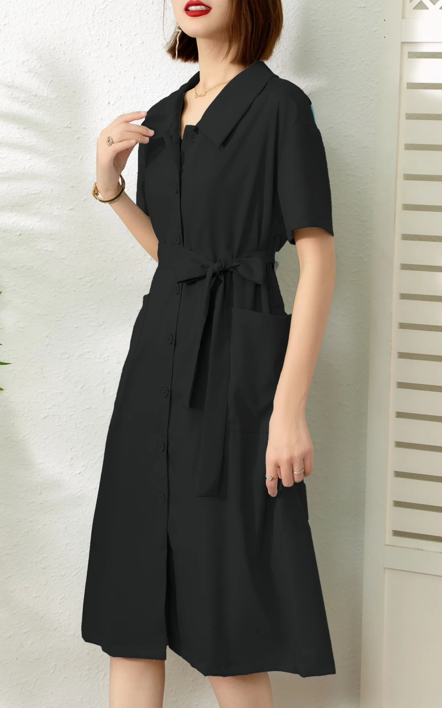 

2023 spring and summer women's clothing fashion new Shirt Dress 0526