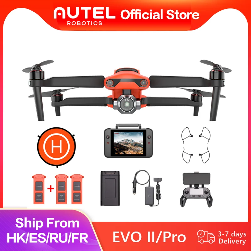 

Autel Robotics EVO 2 II Pro 8K/6K RC Drone HD Gimbal Camera 60fps 9KM 35 Min Flight Extra Battery Parking Apron Combo Quadcopter