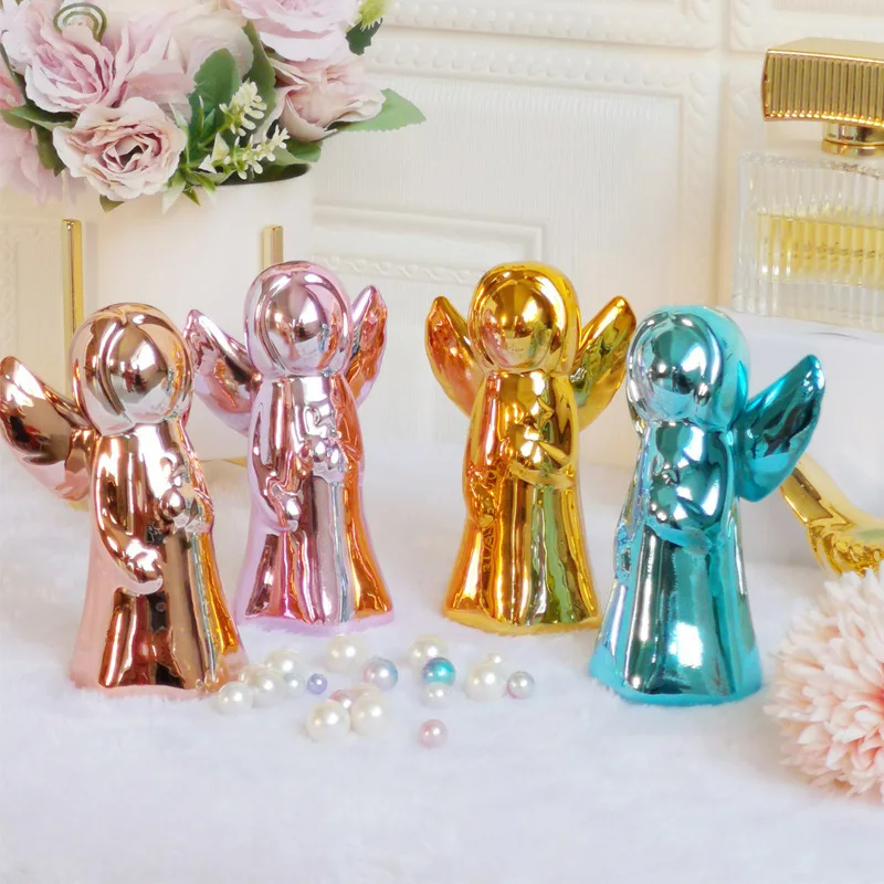 

Creative European Style Decoration Home Decor Fairy Ceramic Ornaments Lovely Little Angel [object Object] Color Gold Room Crafts