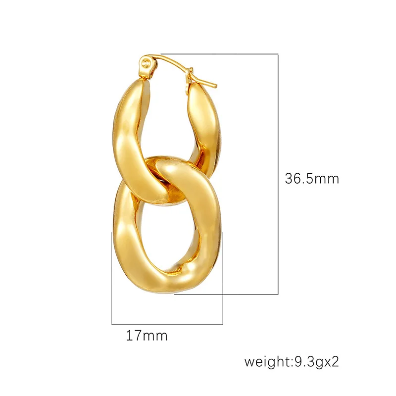 Шикарные преувеличенные винтажные серьги-капли с большими звеньями цепи серьги