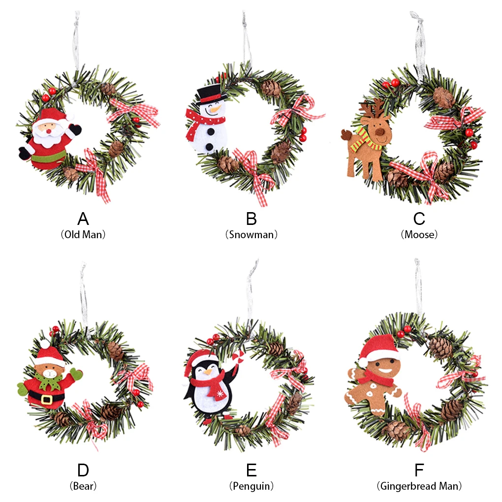 

Искусственный Рождественский венок, праздничная Рождественская гирлянда, настенное украшение для дома и улицы, конус, украшение «сделай са...