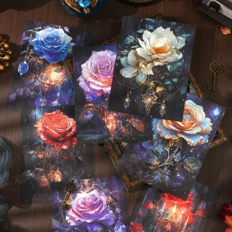 20 листов бумажный цветочный коллаж в готическом стиле 186x121 мм