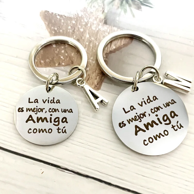 

Spanish girlfriend keychain best friend gift, friendship keychain, birthday gift