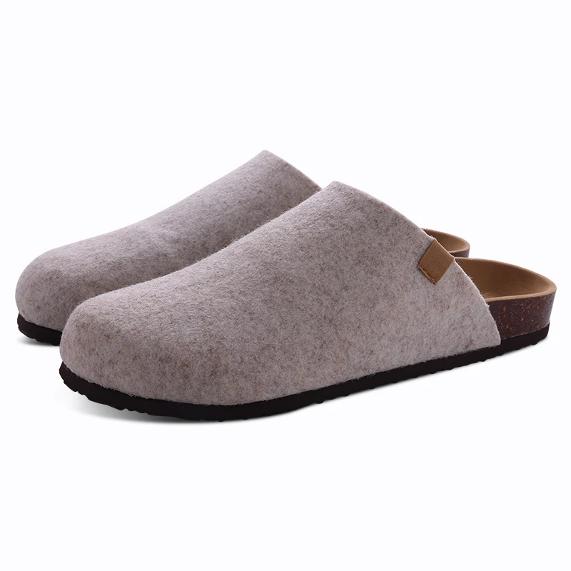 

Kidmi New Fashion Women's Cork Footbed Slippers Home Cozy Sole Mules Flats Slides With Arch Support Outdoor Boston Clogs Slipper