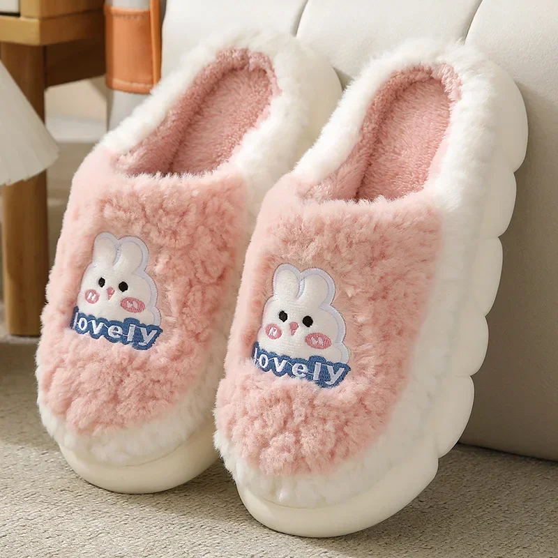 

New Winter Home Cotton Slippers for Female Couples Light Baotou Cotton Shoes Soft Sole Anti-Slip Thick Soled Cotton Slippers